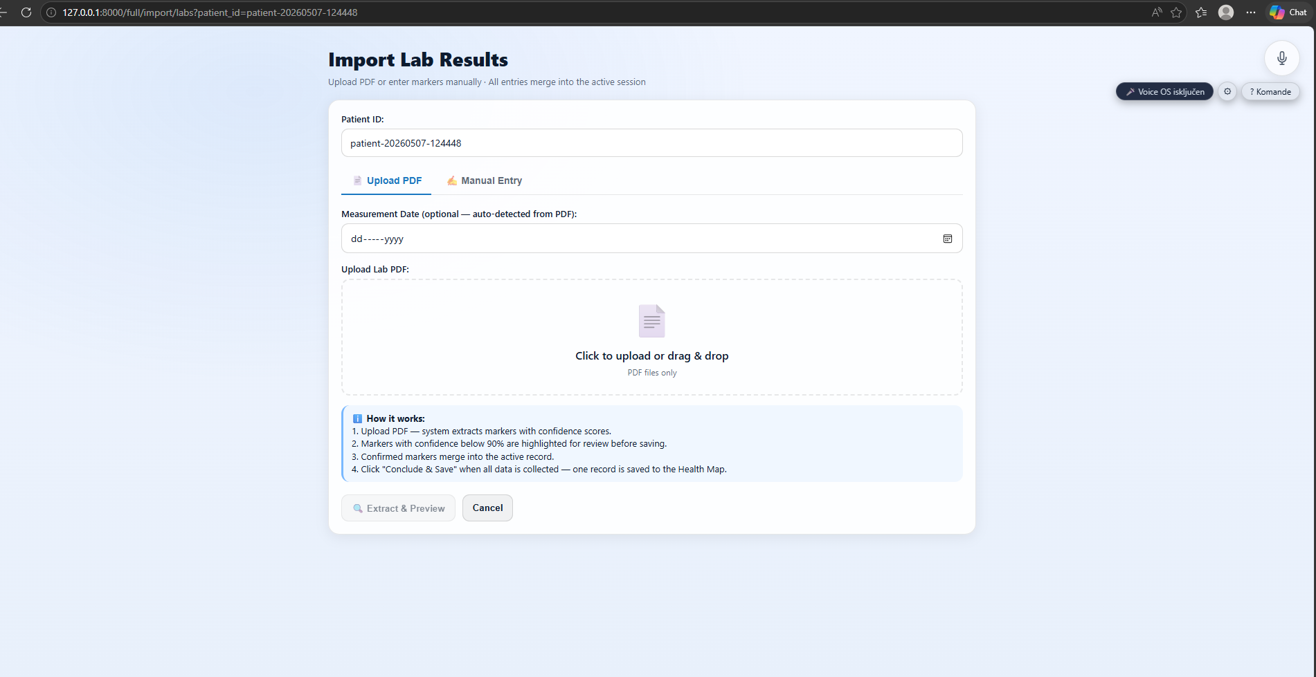 BioFabric Import Lab Results